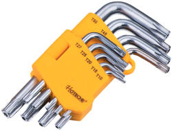 WOLKER Imbuszkulcs készlet 9 részes T10-T50 torx rövid Tüv/Gs Hoteche - 260708 (260708)