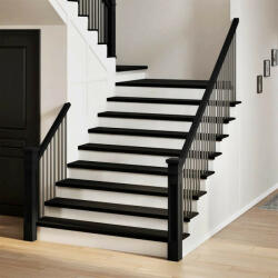 vidaXL lépcsőfokok 8 db Sötétbarna 120x25x2 cm tömör fa tölgyfa (VD3283030)