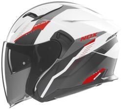 NOX N130 Myst nyitott sisak fehér-fekete-piros