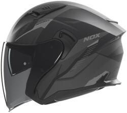 NOX N130 Myst nyitott sisak matt fekete-ezüst