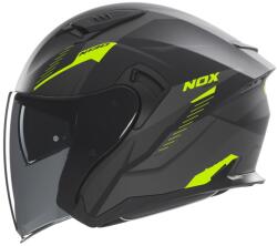NOX N130 Myst nyitott sisak matt fekete-fluo sárga