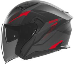NOX N130 Myst nyitott sisak matt fekete-piros