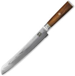 Dellinger Kenyérvágókés COCOBOLO LÉ WHITE DAMASCUS 22 cm, barna, Dellinger (DNGRDBRKBJBR9)
