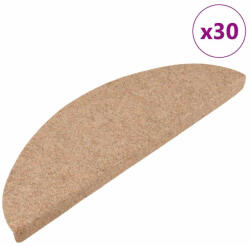 vidaXL 30 db bézs öntapadó lépcsőszőnyeg 56 x 17 x 3 cm (VD3365895)