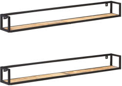vidaXL 2 db nyers mangófa fali polc 160 cm (VD320676)