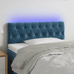 vidaXL sötétkék bársony LED-es fejtámla 90 x 7 x 78/88 cm (VD3121988)