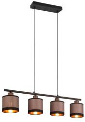 TRIO Davos barna-fekete függesztett lámpa (TRI-R31554041) E14 4 izzós IP20 (R31554041)