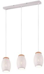 TRIO Bidar fehér-natúr függesztett lámpa (TRI-R31573031) E27 3 izzós IP20 (R31573031)