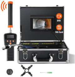 VEVOR Ipari csőkamera 40m ⌀25mm 7" LCD kijelző, 16GB SD kártya, 512Hz lokátor
