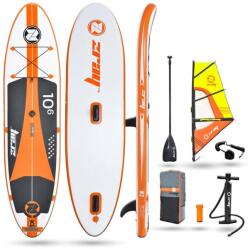 ZRAY Windsurf Pro 10'6 Felfújható SUP - Dropstitch - Max 145 kg - 270L - 320x81x15 cm kék|narancssárga
