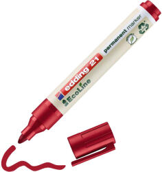  Alkoholos marker 1, 5-3mm, Edding 21 EcoLine piros (35342) - cartridge