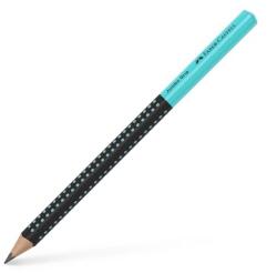 Faber-Castell Ceruza Faber-Castell Grip 2001 Jumbo HB 10mm vastag, 175mm hosszú fekete/türkiz ergonomikus háromszög formájú test (511912)