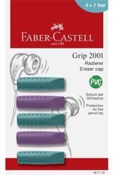 Faber-Castell Radír Faber-Castell ceruzavég 5db/csomag lila/óceánkék, pvc mentes, hosszabbítsa meg ceruzáját