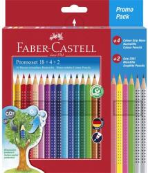 Faber-Castell Színes ceruza készlet 18+4+2db-os Faber-Castell GRIP 18 szin + 4db neon szin + 2db grafitceruza