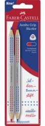 Faber-Castell Színes ceruza postairón Faber-Castell Grip 2db-os piros-kék vastag ergonómikus háromszögletű test, törésálló hegy