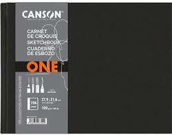 Canson One 27, 9x21, 6 cm, fekvő, 100 g/m2, ragasztott fehér rajzpapírfüzet (C31200L026) - tintasziget