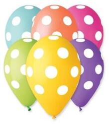  Léggömb, 30cm, teli pöttyös, 10db/cs (11-PRINTTELIPOTTYOS)