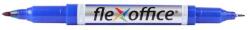 FlexOffice Alkoholos marker, 0, 4/1, 0 mm, kúpos, kétvégű, FLEXOFFICE "PM01", kék (FO-PM01BLUE)