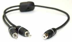 Connection FSM 030 Y RCA kábel, 0, 3 méteres vezérlőszállal, 1 alj és 2 dugó