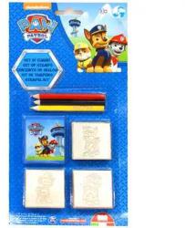 Multiprint Paw Patrol set ştampile 3 bucăţi cu creioane colorate (MUL-3903)