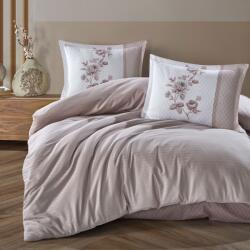 Clasy Lenjerie pat dublu Bumbac Ranforce Boutique 4 piese, cearsaf pat 240x260 cm, pilota 200x220 cm, 2 fete perne 50x70 cm, Clasy Pudra SUAVE V2 Lenjerie de pat