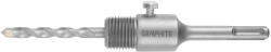 GRAPHITE Koronafúró, körkivágó adapter, SDS Plusz szárral, központfúróval, M22, 110mm (55H331)