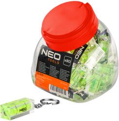 NEO TOOLS Vízmérték libella, kulcstartó, rendelési egység: 80db (71-225)