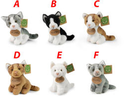 Rappa Plüss macska 14 cm ülő 6 típus