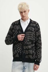 KSUBI pamut kardigán heroism cardigan fekete, MPS24KW005 - fekete L