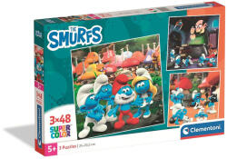 Clementoni Hupikék törpikék 3x48 db-os puzzle Clementoni (25792)