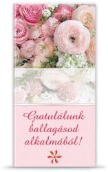 Ars Una ballagási zsebes borítékos lap virágokkal Gratuláló P (11064015)