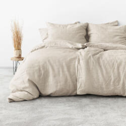 Goldea lenjerie de pat cu amestec de in - bej natural 140 x 200 și 50 x 70 cm Lenjerie de pat