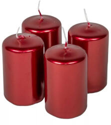 Medvés Adventi gyertya metál bordó 4db/cs 40x60 mm