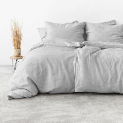 Goldea lenjerie de pat cu amestec de in - gri 150 x 200 și 50 x 60 cm Lenjerie de pat