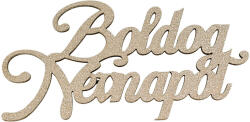 4db. festett fa "Boldog Névnapot" felirat 10 x 5cm - Misty gold (MT9-84)