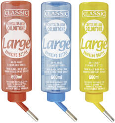 Kerbl Classic de Luxe itatópalack kisemlősöknek - piros, kék, sárga, 600 ml