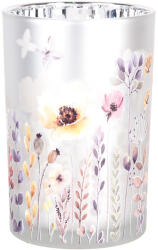 Clayre & Eef Suport lumanare Anemona sticla 12x18 cm (6GL4983)