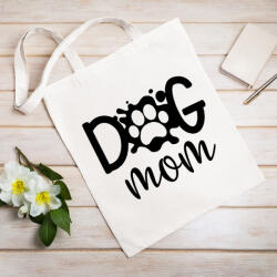 Dog Mom feliratú egyedi vászontáska, bevásárlószatyor (sz10)