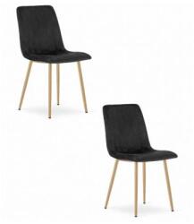 Scaun Bucatarie Si Dining LAVA Negru/Natur x 2 Buc