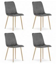 Scaun Bucatarie Si Dining LAVA Gri Inchis/Natur x 4 Buc