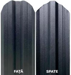 Top Profil Sistem Sipca Metalica Pentru Gard Finisaj Mat Gri Antracit Dublu Ral 7016 0.40m (21542)