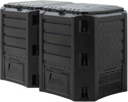 Deuba Lada compost, compostor gradina, 800 L, negru (106392) Compostator
