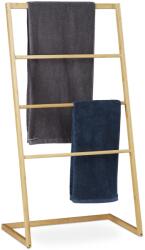 Relaxdays Suport prosoape, din bambus, 4 sine, 110 x 60 x 35 cm (10028870)