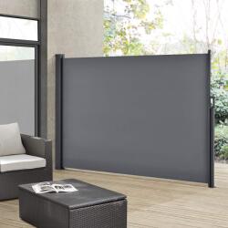Juskys Paravan separator lateral Dubai, retractabil, pentru gradina, 300x180 cm, gri inchis, impermeabil si reglabil (e-juk825412)