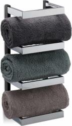 Relaxdays Suport prosoape, 3 rafturi, fier cromat, 44 x 18 x 16 cm (10024637)