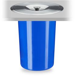 Relaxdays Cos incorporabil pentru blatul de lucru, 8 l, capac inox, albastru (10035444) Cos de gunoi