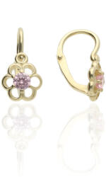 Gold earrings for ladies AU84530 - 14 karátos arany fülbevaló elöl kapcsolódó zárral (AU84530)