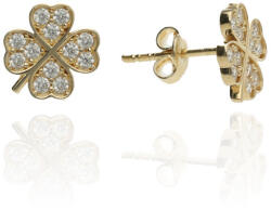 Gold earrings for ladies AU84512 - 14 karátos arany beszúrós fülbevaló (AU84512)