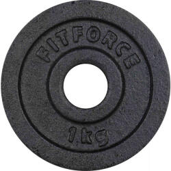 Fitforce Súlyzótárcsa 1kg Fekete 30mm Súlytárcsa