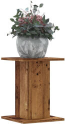 vidaXL 2 db antik fa színű szerelt fa növénytartó állvány 30x30x40 cm (3307853) - valora